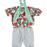 baby unisex trousers  | ecru w/ indigo stripes
