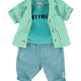 baby trousers | washed green