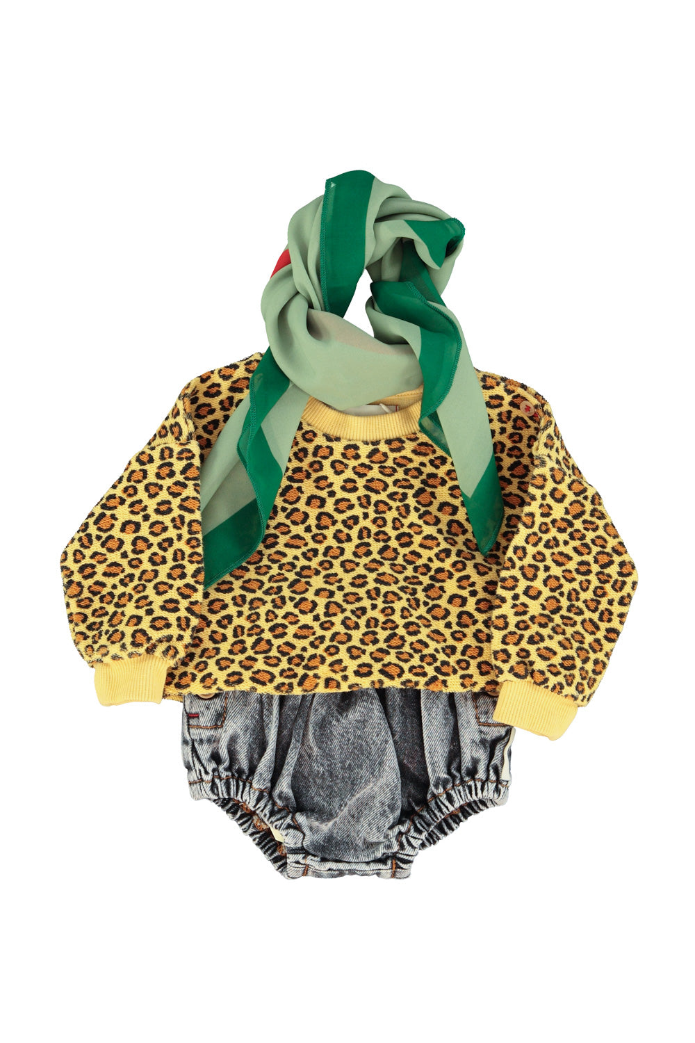 baby sweatshirt | mustard animal print