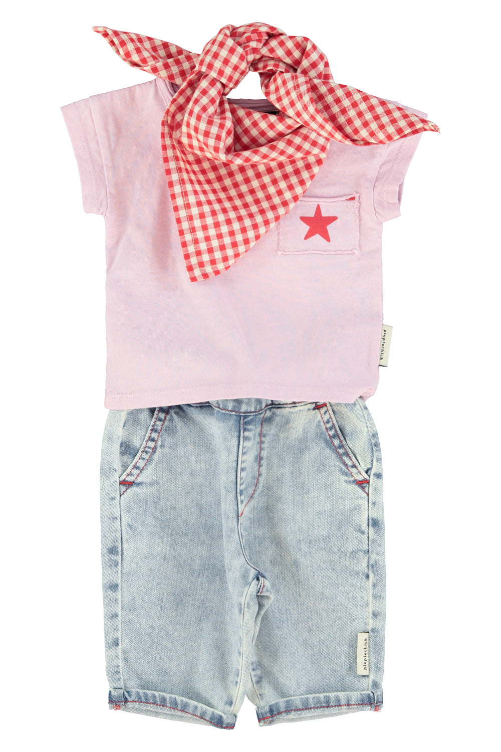 baby t'shirt | lilac w/ "A" print