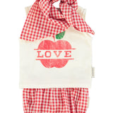 baby bloomers | red & ecru checkered