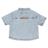 baby hawaiian shirt | blue light denim