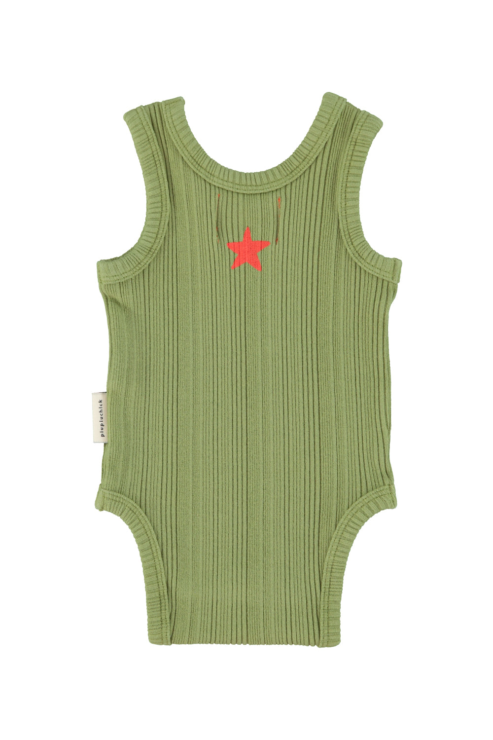 sleeveless bodysuit | olive  w/ ice cream print