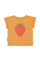 baby t-shirt | camel w/ strawberry print