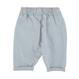 baby unisex trousers  | ecru w/ indigo stripes