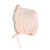 Baby bonnet | Pink w/ embroidered flower