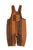 Baby dungarees | Brown w/ black stripes