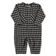 Baby jumpsuit | Black & grey vichy