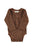 Baby long sleeve body | Brown w/ animal print