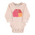 Baby long sleeve body | Light pink w/ multicolor house print