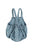 Baby romper | Washed blue denim w/ black hearts