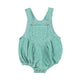 baby romper | blue w/ green animal print