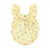 baby romper w/ fringe straps | yellow stripes w/ little flowers