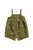 Baby short dungarees | Olive green w/ zebra print