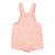 baby short dungarees | light pink w/ animal print