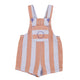 baby short dungarees | orange & purple stripes