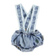 Baby shorties w/ straps | Washed light blue denim