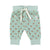 Baby trousers terry cotton | Green w/ multicolor arrows