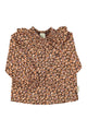 Blouse | Light pink & brown flowers