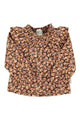 Baby blouse | Light pink & brown flowers