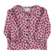 Blouse w/ round collar | Lilac w/ red apples