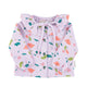 Baby blouse round collar | Lilac w/ multicolor geometric allover