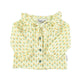 Baby blouse round collar | Yellow w/ little flowers