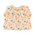 Blouse w/ embroidered collar | Pink w/ multicolor geometric allover