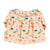 Baby blouse w/ embroidered collar | Pink w/ multicolor geometric allover