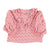 Baby blouse w/ v-neck ruffles on chest | Pink w/ little flowers
