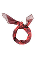 Chiffon bandana | Bordeaux w/ red apples allover
