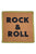Chiffon bandana | Brown w/ "rock & roll" print