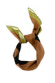 Chiffon bandana | Brown w/ "rock & roll" print
