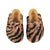 Clogs | Animal print faux fur