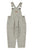 Dungarees | Light grey w/ black flowers