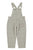 Dungarees | Light grey w/ black flowers