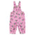 Baby dungarees | Pink corduroy w/ flowers allover