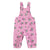 Baby dungarees | Pink corduroy w/ flowers allover