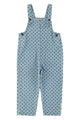 Dungarees | Washed blue denim w/ black hearts