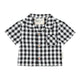 baby hawaiian shirt | black & white checkered