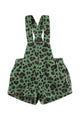 High shorts w/ straps | Green w/ animal print