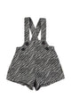 High shorts w/ straps | Grey w/ zebra print