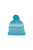 Jacquard knitted hat w/ pompon | Turquoise