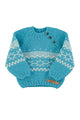 Baby jacquard sweater | Turquoise