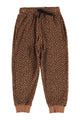 Jogging pants | Brown w/ animal print