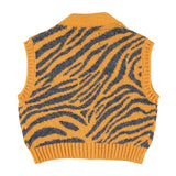 Waistcoat Orange with Zebra Print