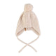 Knitted baby bonnet | Ecru