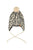 Knitted baby bonnet | Light pink w/ black animal print