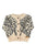 Knitted baby cardigan | Light pink w/ black animal print