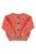 Knitted baby cardigan | Pink w/ black animal print